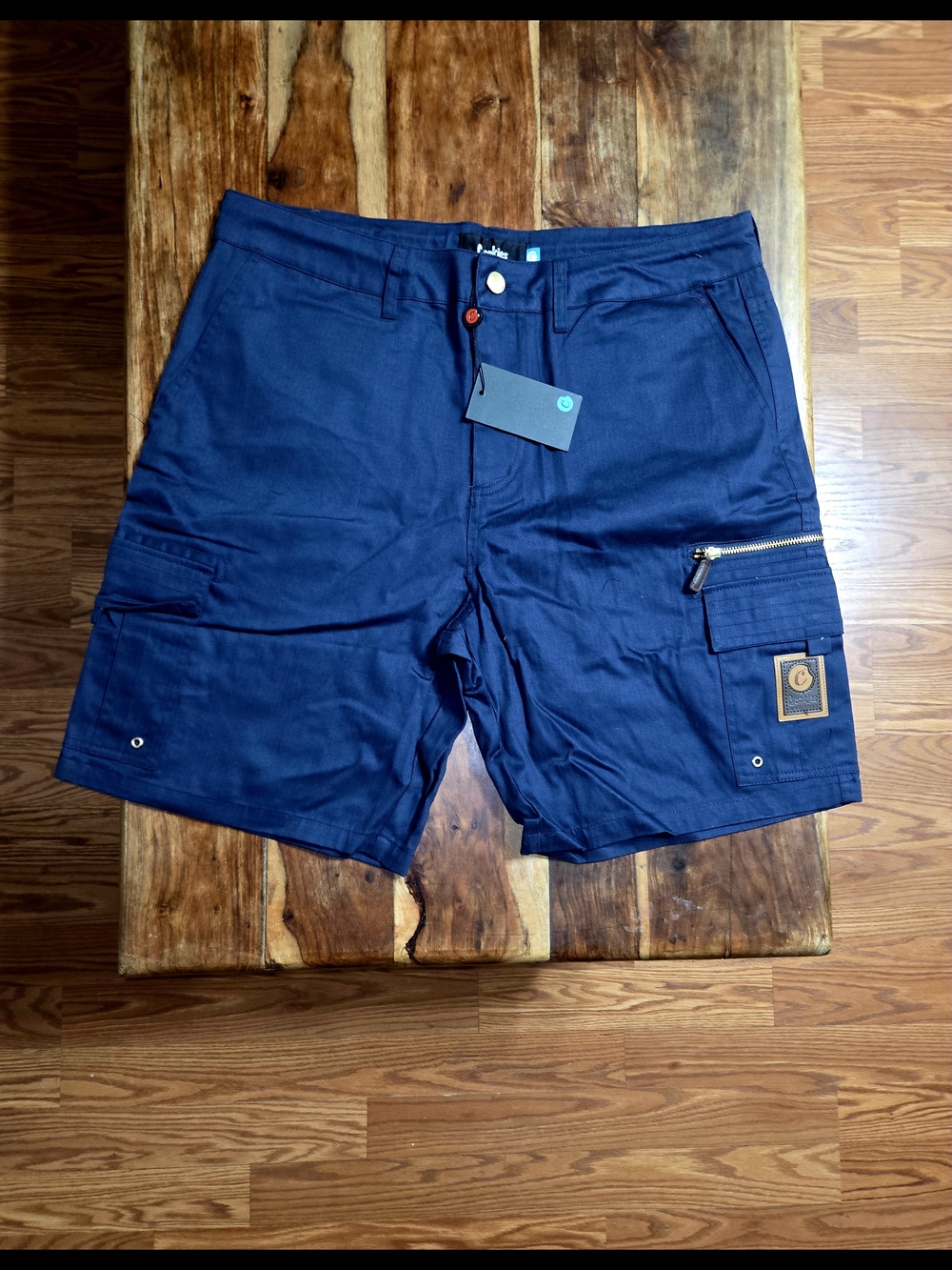 Cookies Men's Navy Woven Cargo Shorts